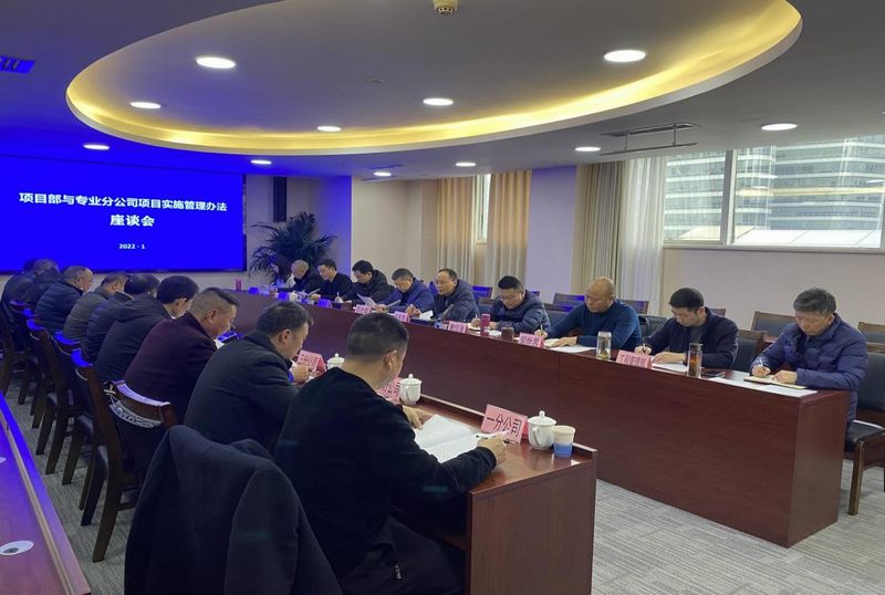 公司召开土建项目部与专业分公司项目实施管理办法座谈会