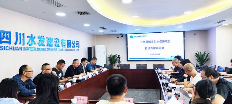 公司组织召开宁南县城乡供水保障项目初步 设计专家内部评审会
