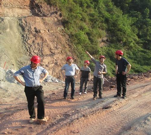 董蜀良、汪辉德到蟠龙湖水库项目部检查指导工作