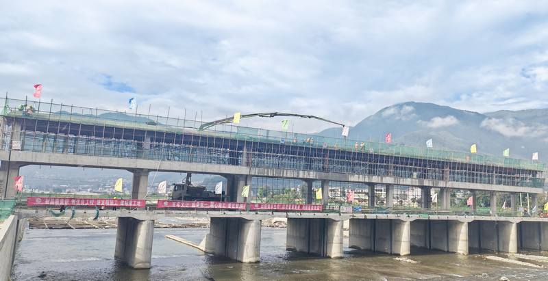 冕宁县红旗堰灌区项目闸房完成最后一仓浇筑