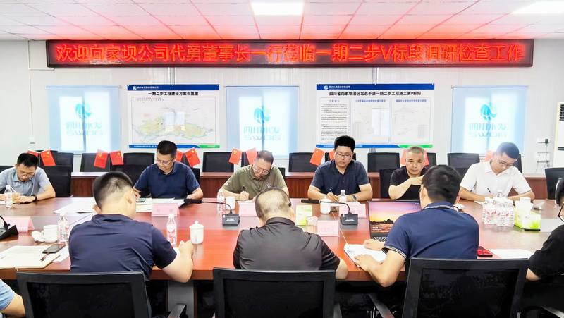 向家坝公司代勇董事长一行到向家坝灌区北总干渠一期二步工程第Ⅴ标段检查指导工作