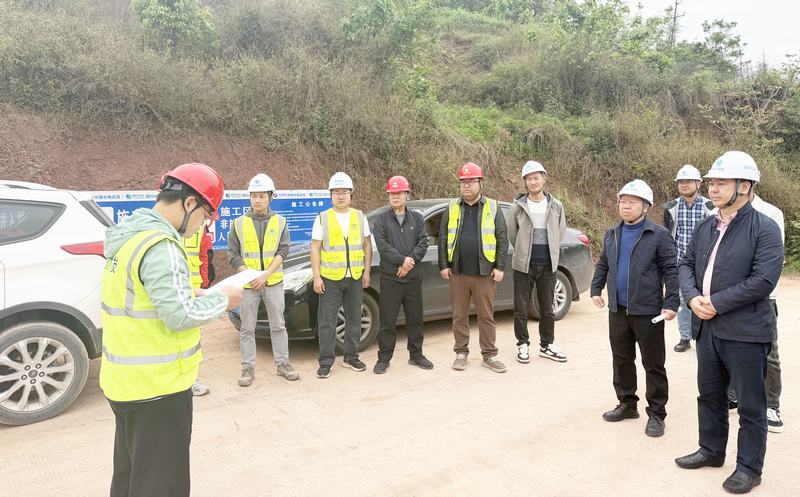 宜宾市水利局到向家坝灌区北总干渠一期二步工程施工第Ⅳ标段项目调研指导